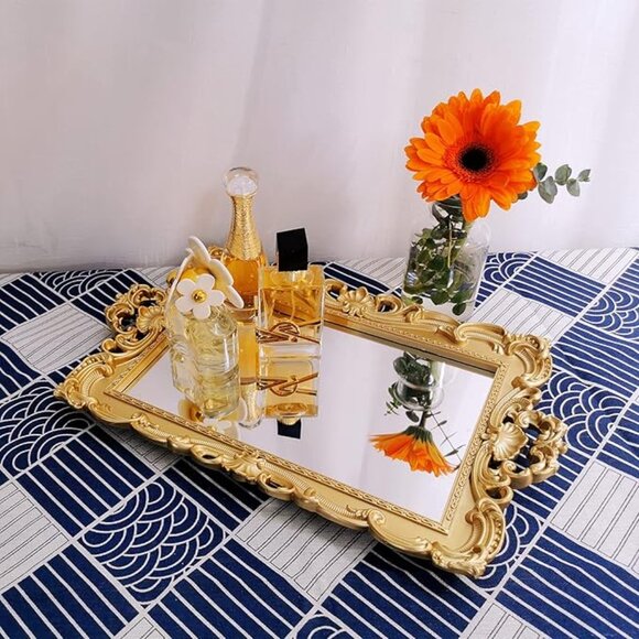 Decorative mirror tray 9.3"x 14.9" - Picture 3 of 5